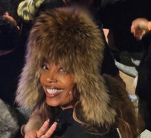 Load image into Gallery viewer, Fur & Leather Trapper Hat - Black or Tan