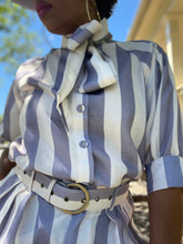 Load image into Gallery viewer, Striped Tie Blouse &amp; Pant Set