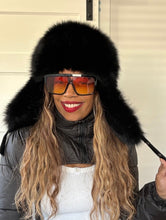 Load image into Gallery viewer, Fur & Leather Trapper Hat - Black or Tan