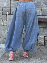 Load image into Gallery viewer, Denim Cross Strap Genie Pant (S-2XL)