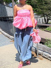 Load image into Gallery viewer, Denim Cross Strap Genie Pant (S-2XL)