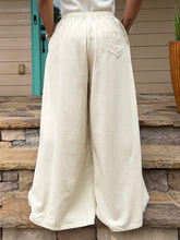 Load image into Gallery viewer, Flowy Denim Palazzo Pant - Cream