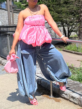 Load image into Gallery viewer, Denim Cross Strap Genie Pant (S-2XL)