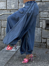 Load image into Gallery viewer, Denim Cross Strap Genie Pant (S-2XL)