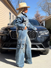 Load image into Gallery viewer, Backpack Denim Set