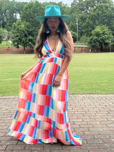 Load image into Gallery viewer, Pleated Color Block Maxi