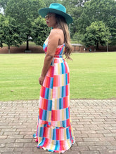 Load image into Gallery viewer, Pleated Color Block Maxi