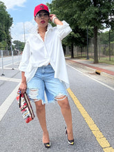 Load image into Gallery viewer, Distressed Mid Waist Bermuda
