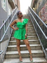 Load image into Gallery viewer, Sheer Grid Flirty Romper