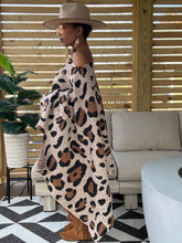 Load image into Gallery viewer, Leopard Sweater Poncho Tunic