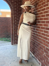Load image into Gallery viewer, Faux Suede Off Shoulder Dress - Ecru