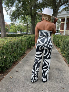 Abstract Euro Print Pant Set