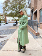 Load image into Gallery viewer, Puff Shoulder Trench Coat
