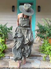 Load image into Gallery viewer, Wavy Halter Windbreaker Jumpsuit - Moss