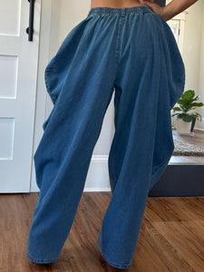 Drape Side Barrel Pant