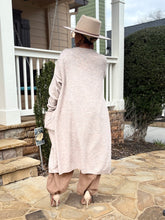 Load image into Gallery viewer, Midi Soft Knit Duster - Taupe Mix