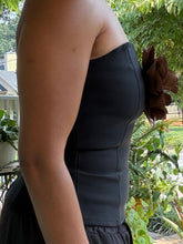 Load image into Gallery viewer, Rosette Strapless Bandage Top - Black