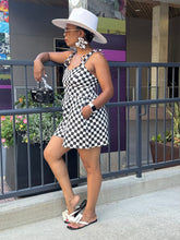 Load image into Gallery viewer, Check Print Denim Romper