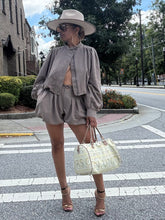 Load image into Gallery viewer, Bubble Hem Jacket &amp; Short Set