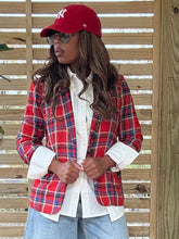 Load image into Gallery viewer, Classic Plaid Fitted Blazer