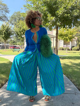 Load image into Gallery viewer, Color Blocked Cardigan &amp; Gaucho Set - Cobalt