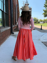 Load image into Gallery viewer, Color Blocked Cardigan &amp; Gaucho Set - Peach
