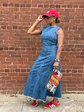 Load image into Gallery viewer, Diagonal Denim Mermaid Midi
