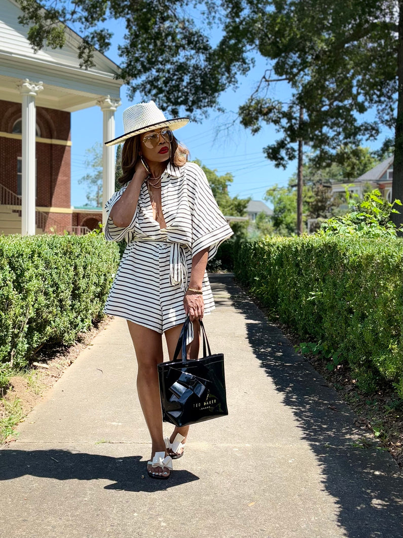 Nautical Striped Yacht Romper