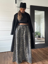 Load image into Gallery viewer, Flowy Leopard Denim Palazzo Pant