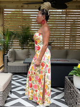 Load image into Gallery viewer, Botanical Strapless Maxi
