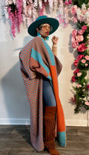 Load image into Gallery viewer, Maxi Color Block Sweater Poncho