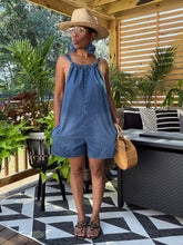 Load image into Gallery viewer, Denim Pull &amp; Tie Romper