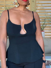 Load image into Gallery viewer, U Bar Knit Peplum Top