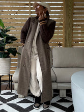 Load image into Gallery viewer, Herringbone Cable Knit Sleeve Coat