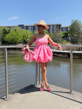 Load image into Gallery viewer, Strapless Taffeta Bubble Mini - Pinky Pink