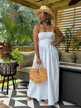 Load image into Gallery viewer, Rear Lace Up Striped Midi
