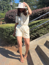 Load image into Gallery viewer, Ribbon Neck Tie Knit Top - Cream