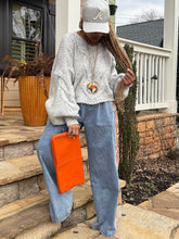 Load image into Gallery viewer, Large Loose Cable Knit Sweater - Grey