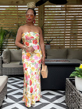 Load image into Gallery viewer, Botanical Strapless Maxi