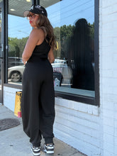 Load image into Gallery viewer, Racer Stripe Sleeve Tie Jumper - Black
