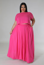 Load image into Gallery viewer, Curvy Crop Top &amp; A-Line Skirt Set (1XL - 3XL)