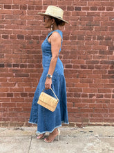 Load image into Gallery viewer, Diagonal Denim Mermaid Midi