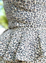 Load image into Gallery viewer, Leopard Print Denim Peplum Set