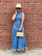 Load image into Gallery viewer, Diagonal Denim Mermaid Midi