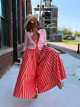 Load image into Gallery viewer, Color Blocked Cardigan &amp; Gaucho Set - Peach