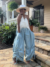 Load image into Gallery viewer, Baggy Ruch Drawstring Palazzo Pant - 3XL Left