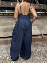 Load image into Gallery viewer, Dark Denim Balloon Jumpsuit