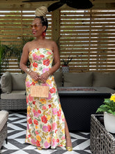 Load image into Gallery viewer, Botanical Strapless Maxi