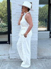 Load image into Gallery viewer, Linen Cummerbund Halter Set
