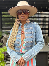 Load image into Gallery viewer, Denim Napoleon Jacket